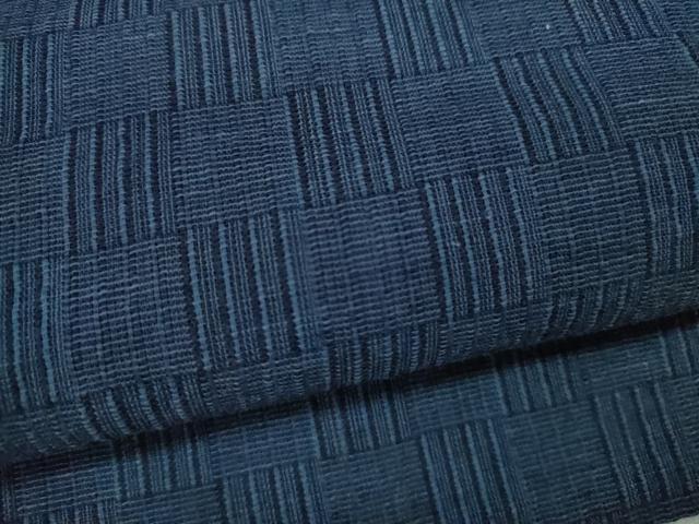 平和屋着物∴男性　夏物　阿波しじら織　浴衣　綿　逸品　CABJ2594ze