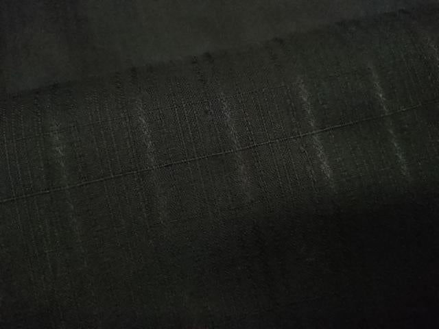平和屋着物∴男性　夏物　浴衣　縞　黒地　綿　逸品　CABJ2596ze