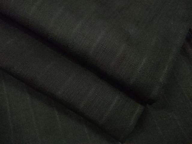 平和屋着物∴男性　夏物　浴衣　縞　黒地　綿　逸品　CABJ2596ze