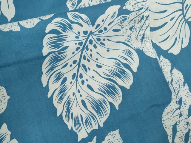 平和屋着物∴夏物　浴衣　三勝染　舞葉文　綿　逸品　CABJ2597ze