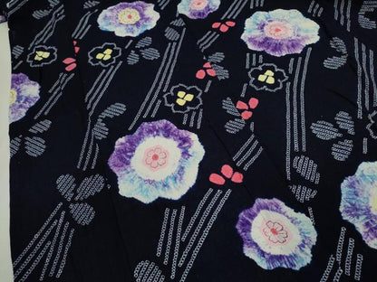 平和屋着物∴夏物　浴衣　有松鳴海絞り　舞花文　綿　逸品　CABJ2603ze
