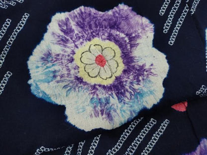 平和屋着物∴夏物　浴衣　有松鳴海絞り　舞花文　綿　逸品　CABJ2603ze