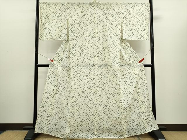 平和屋着物∴夏物　浴衣　綿紅梅　舞葉文　綿　逸品　CABJ2606ze