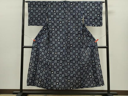 平和屋着物∴夏物　浴衣　有松鳴海絞り　吉祥文　綿　逸品　CABJ2628ze