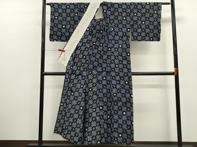 平和屋着物∴夏物　浴衣　有松鳴海絞り　吉祥文　綿　逸品　CABJ2628ze