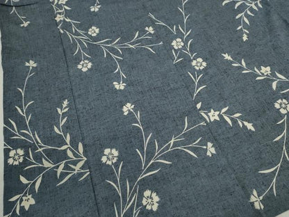 平和屋着物∴夏物　浴衣　注染　手縫い　草花文　綿　逸品　CABJ2635ze