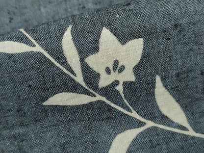 平和屋着物∴夏物　浴衣　注染　手縫い　草花文　綿　逸品　CABJ2635ze
