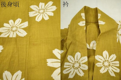 平和屋着物∴夏物　浴衣　注染　舞花文　綿　逸品　CABJ2637ze