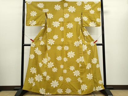 平和屋着物∴夏物　浴衣　注染　舞花文　綿　逸品　CABJ2637ze