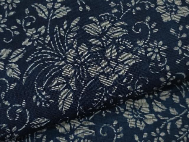 平和屋着物∴夏物　浴衣　注染　草花文　綿　逸品　CABJ2644ze