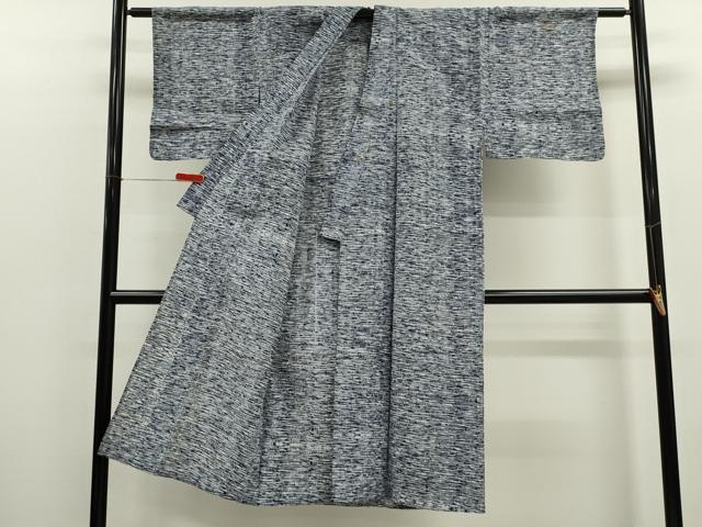 平和屋着物∴夏物　男性　浴衣　注染　手縫い　横縞文　綿　逸品　CABJ2659ze
