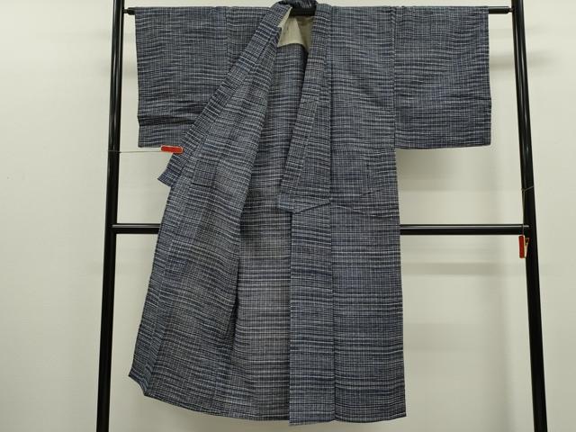 平和屋着物∴夏物　男性　浴衣　注染　格子柄　綿　逸品　CABJ2660ze