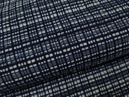 平和屋着物∴夏物　男性　浴衣　注染　格子柄　綿　逸品　CABJ2660ze