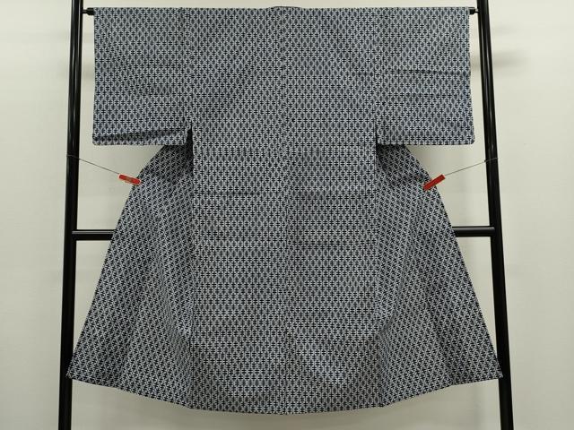 平和屋着物∴夏物　男性　浴衣　注染　抽象文　綿　逸品　CABJ2663ze