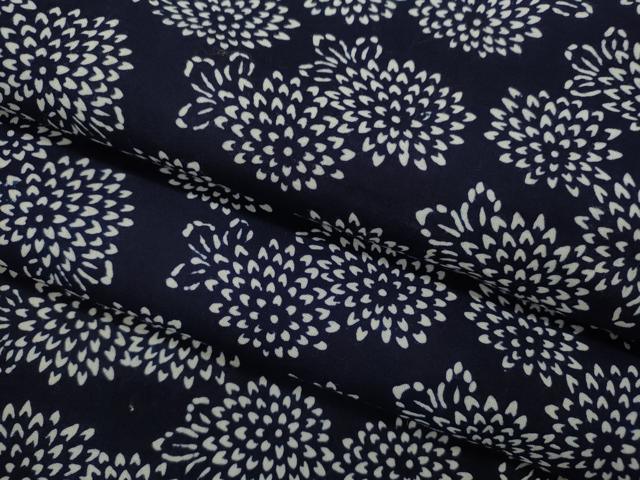 平和屋着物∴夏物　浴衣　注染　手縫い　菊尽くし　綿　逸品　CABJ2664ze
