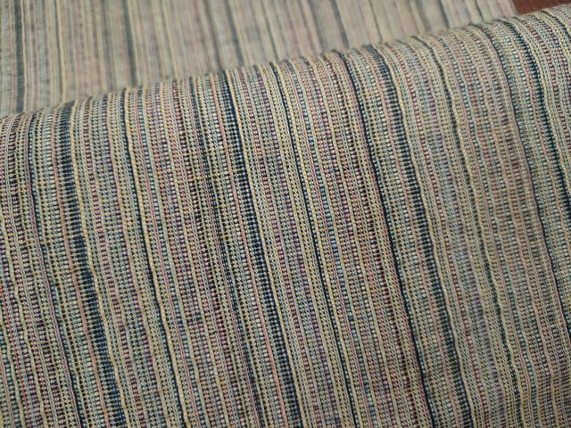 平和屋着物∴夏物　阿波しじら織　浴衣　縞　綿　逸品　CABJ2665ze