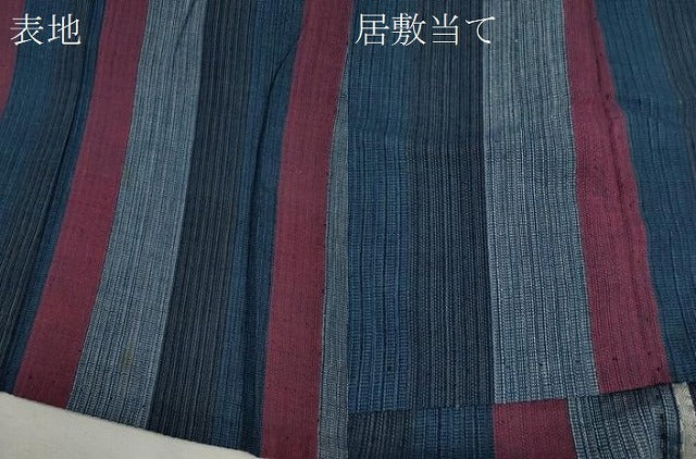 平和屋着物∴夏物　阿波しじら織　浴衣　縞　綿　逸品　CABJ2666ze