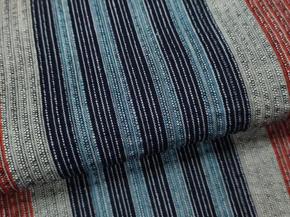平和屋着物∴夏物　阿波しじら織　浴衣　縞　綿　逸品　未使用　CABJ2667ze