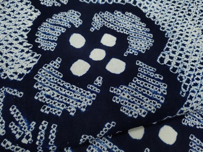 平和屋着物∴夏物　浴衣　有松鳴海絞り　草花文　綿　逸品　CABJ2674ze