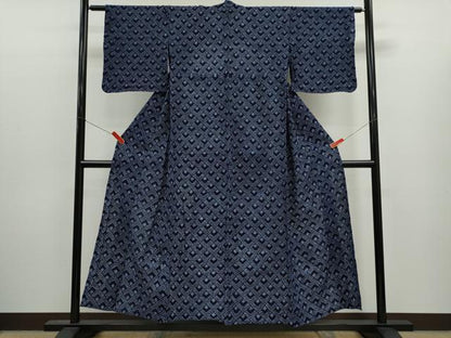 平和屋着物∴夏物　浴衣　有松鳴海絞り　抽象文　綿　逸品　CABJ2676ze
