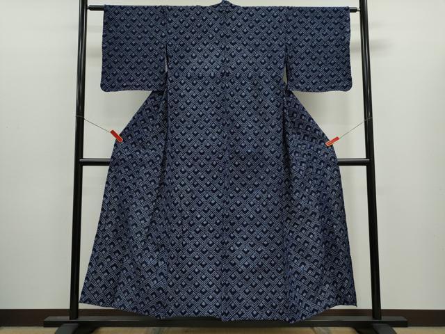 平和屋着物∴夏物　浴衣　有松鳴海絞り　抽象文　綿　逸品　CABJ2676ze