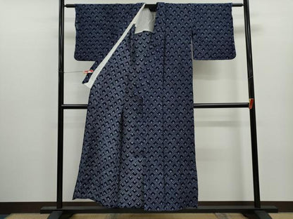 平和屋着物∴夏物　浴衣　有松鳴海絞り　抽象文　綿　逸品　CABJ2676ze