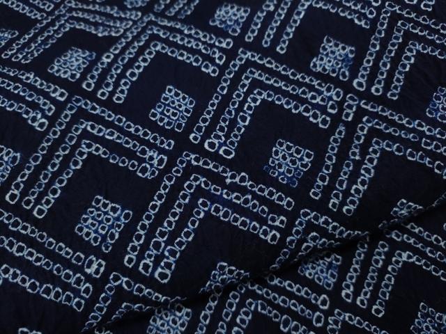 平和屋着物∴夏物　浴衣　有松鳴海絞り　抽象文　綿　逸品　CABJ2676ze