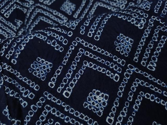 平和屋着物∴夏物　浴衣　有松鳴海絞り　抽象文　綿　逸品　CABJ2676ze
