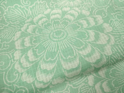平和屋着物∴夏物　浴衣　綿紅梅　花唐草文　日本製　綿　逸品　CABJ2699ze