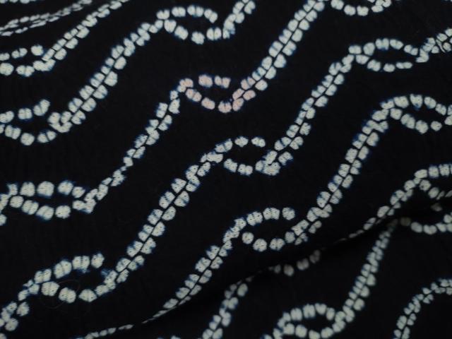平和屋着物∴夏物　浴衣　有松鳴海絞り　抽象文　綿　逸品　CABJ2715ze