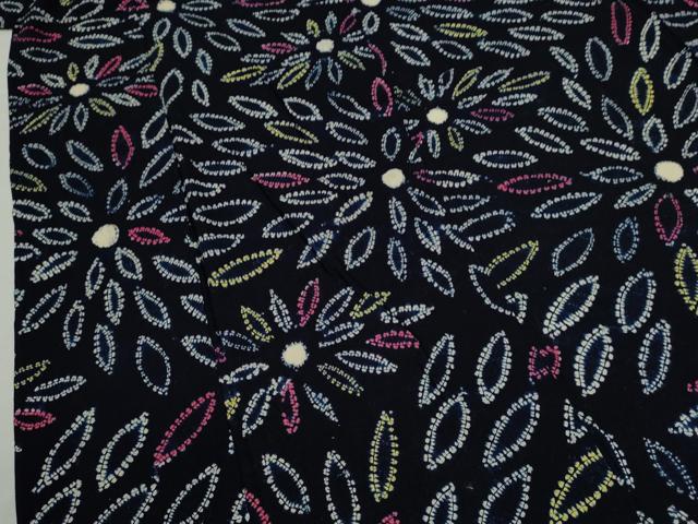 平和屋着物∴夏物　浴衣　有松鳴海絞り　舞花文　綿　逸品　CABJ2717ze