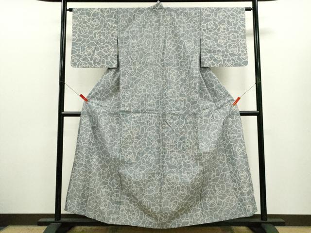 平和屋着物∴夏物　浴衣　注染　花尽くし　手縫い　綿　逸品　CABJ2743ze