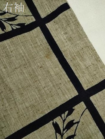 平和屋着物∴夏物　浴衣　注染　草木文　手縫い　綿　逸品　CABJ2744ze