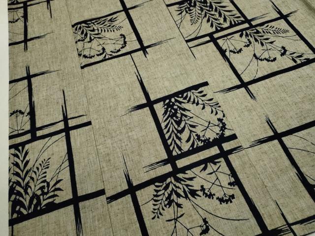 平和屋着物∴夏物　浴衣　注染　草木文　手縫い　綿　逸品　CABJ2744ze
