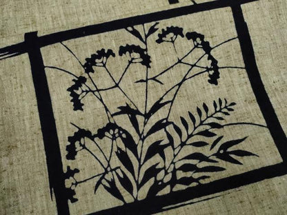平和屋着物∴夏物　浴衣　注染　草木文　手縫い　綿　逸品　CABJ2744ze