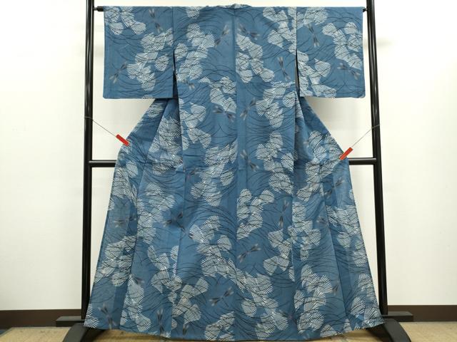 平和屋着物∴夏物　浴衣　注染　トンボ　手縫い　綿　逸品　CABJ2746ze