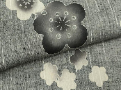 平和屋着物∴夏物　浴衣　注染　舞梅文　綿　逸品　CABJ2751ze