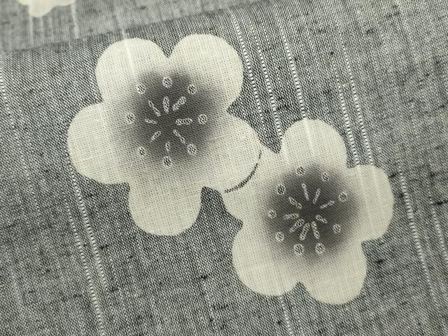 平和屋着物∴夏物　浴衣　注染　舞梅文　綿　逸品　CABJ2751ze