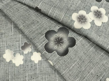 平和屋着物∴夏物　浴衣　注染　舞梅文　綿　逸品　CABJ2751ze