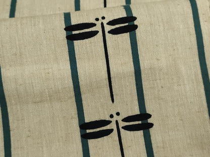 平和屋着物∴夏物　浴衣　注染　トンボ　間道　手縫い　綿　逸品　CABJ2753ze