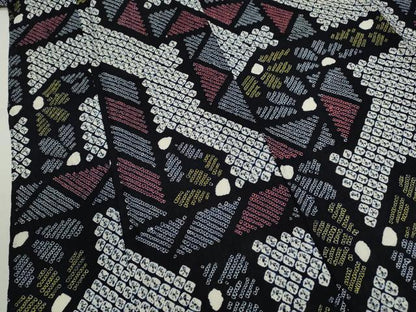 平和屋着物∴夏物　浴衣　有松鳴海絞り　抽象文　綿　逸品　CABJ2760ze