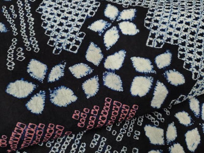 平和屋着物∴夏物　浴衣　有松鳴海絞り　枝花文　綿　逸品　CABJ2761ze