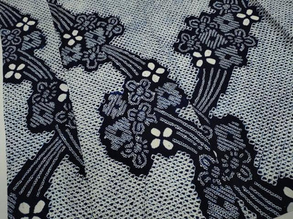 平和屋着物∴夏物　浴衣　有松鳴海絞り　舞花文　綿　逸品　CABJ2762ze