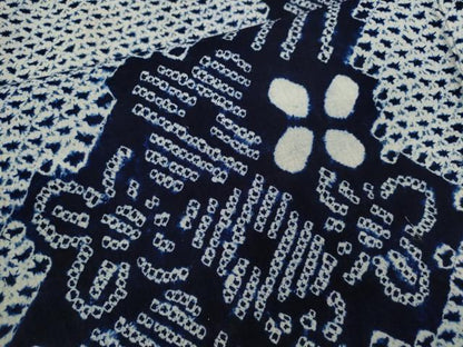平和屋着物∴夏物　浴衣　有松鳴海絞り　舞花文　綿　逸品　CABJ2762ze