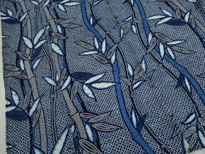 平和屋着物∴夏物　浴衣　リップル生地　笹竹文　綿　逸品　CABJ2783ze