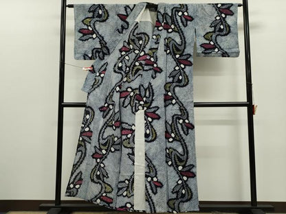 平和屋着物∴夏物　浴衣　有松鳴海絞り　抽象文　綿　逸品　CABJ2789ze