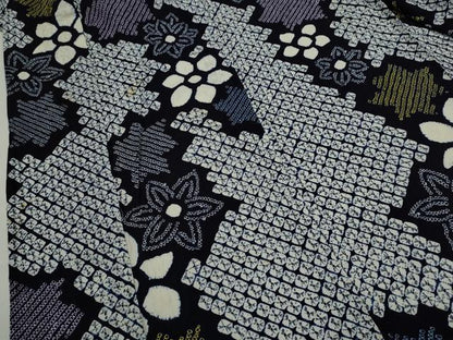 平和屋着物∴夏物　浴衣　有松鳴海絞り　舞花文　綿　逸品　CABJ2792ze