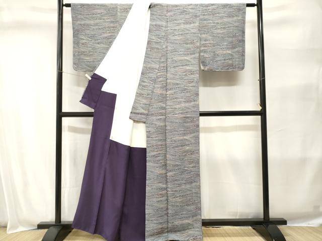 平和屋着物■上質な小紋　流水文　正絹　逸品　CABJ2801ev