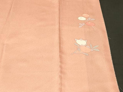 平和屋着物■訪問着　駒刺繍　扇面草花文　暈し染め　金彩　正絹　逸品　CABJ2809ev