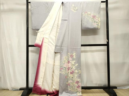平和屋着物■訪問着　枝花文　暈し染め　正絹　逸品　CABJ2815ev